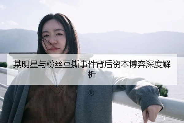 某明星与粉丝互撕事件背后资本博弈深度解析